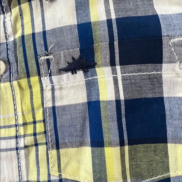 NWT! Carter's Blue Yellow Dinosaur Long Sleeve Button Down Shirt 4T - Picture 4 of 7